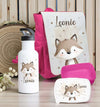 Kindergarten Set personalisiert Fuchs – Rucksack, Trinkflasche & Brotdose mit Namen Kitakind - CreativMade 