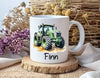 Personalisiertes Kinder Trinkflaschen- & Tassen-Set mit Namen Traktor – Edelstahl Trinkflasche 500 ml für Schule & Kindergarten - CreativMade