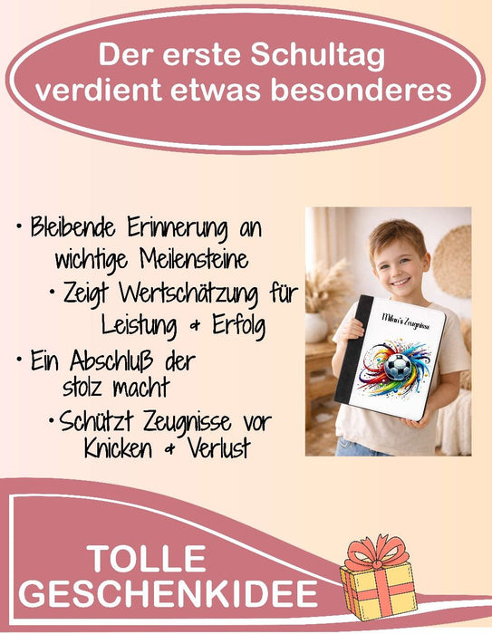Personalisierte Zeugnismappe mit Namen Controller – Mappe für Schulzeugnisse A4 | Geschenk zur Einschulung Jungen - CreativMade
