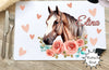 Tischset Kinder personalisiert mit Name Pferd Mädchen Platzdeckchen Platzset - CreativMade 