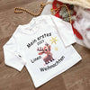 Mein erstes Weihnachten Outfit Elch Mädchen Weihnachtsshirt Baby Kinder Langarm - CreativMade 