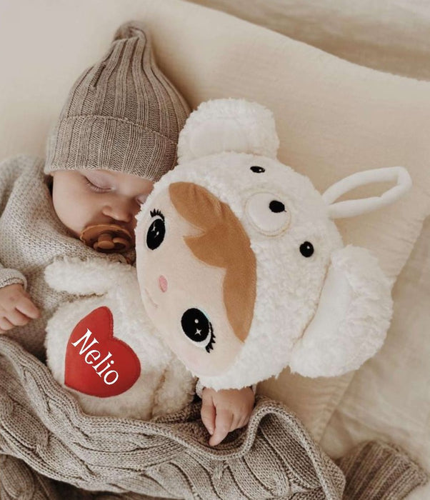 Personalisierbarer Eisbär – 50 cm Kuscheltier Plüschtier mit Namen Geschenk für Babys & Kinde - CreativMade 