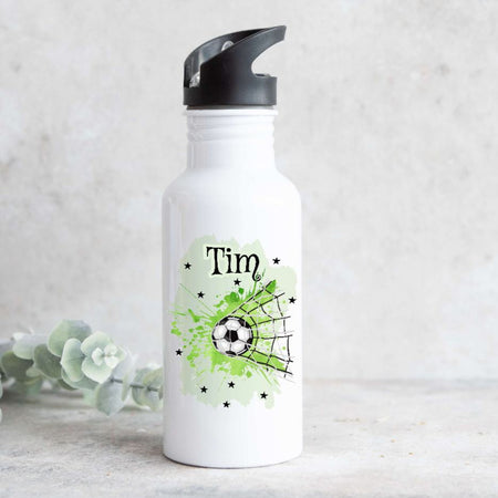 Set Brotdose und Trinkflasche personalisiert mit Namen Fußball Edelstahl 500ml Lunchbox Jungen - CreativMade
