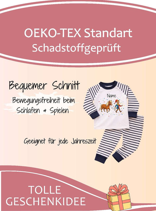 Kinder Schlafanzug mit Namen für Maria – Personalisierter Pyjama für Jungen