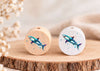 Milchzahndose Hai Holz mit Motivscheibe | DIY & Kreativbedarf 6 x 4cm Zahndose | CreativMade .