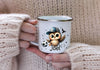 Kinder Tischset personalisiert mit Namen Fußball Eule Jungen - abwischbar und rutschfest Platzdeckchen Platzset Tischunterlage - personalisierte Tasse Emaille oder Keramik - CreativMade 