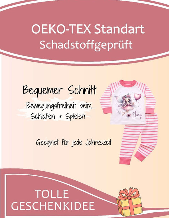 Kinder Schlafanzug mit Namen Ballerina – Personalisierter Pyjama für Babys Mädchen - CreativMade