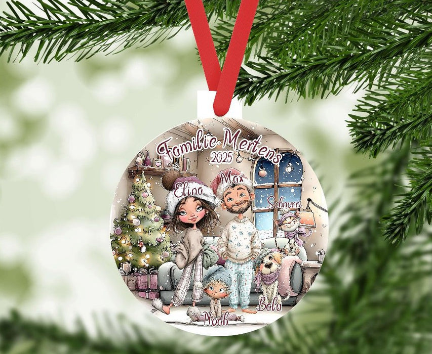 Personalisierter Christbaumschmuck mit Namen – Geschenk für Familie & Freunde Ornament Weihnachten - CreativMade