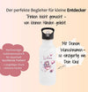 Personalisierte Trinkflasche Kinder Fee-  Edelstahl Trinkflasche mit Name - Strohhalm Geschenk Einschulung Geburtstag - CreativMade 