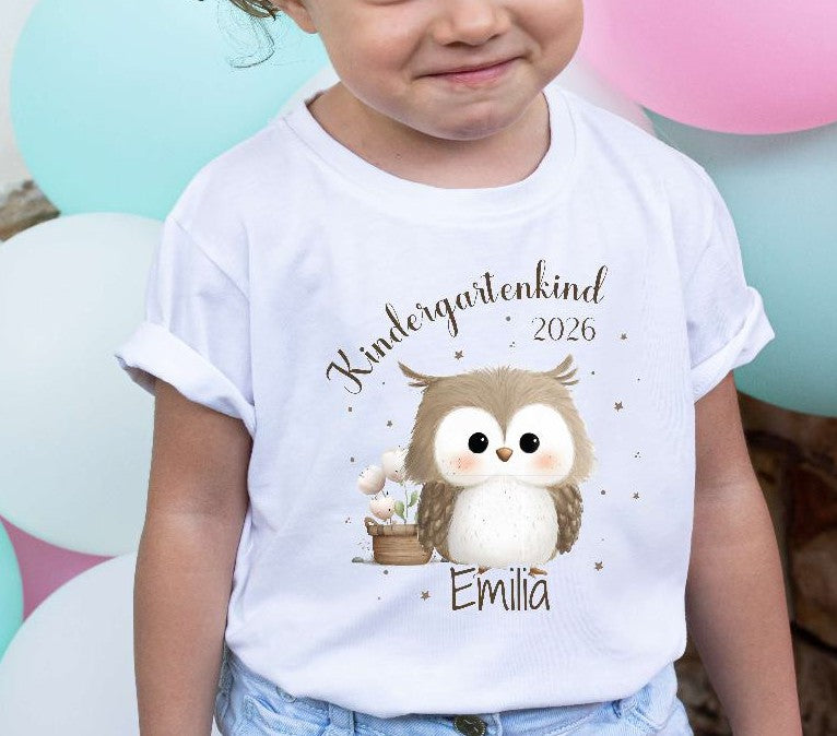 Kindergartenkind T-Shirt personalisiert mit Namen Tiere – Kita Abschluss & Vorschulkind Geschenk - CreativMade 