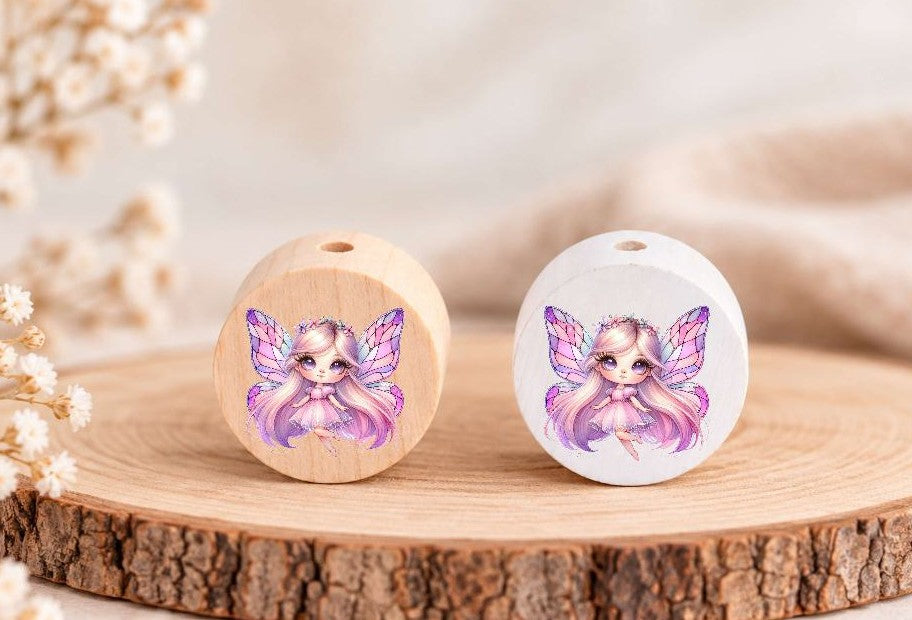 Milchzahndose Fee Holz mit Motivscheibe | DIY & Kreativbedarf 6 x 4cm Zahndose | CreativMade .