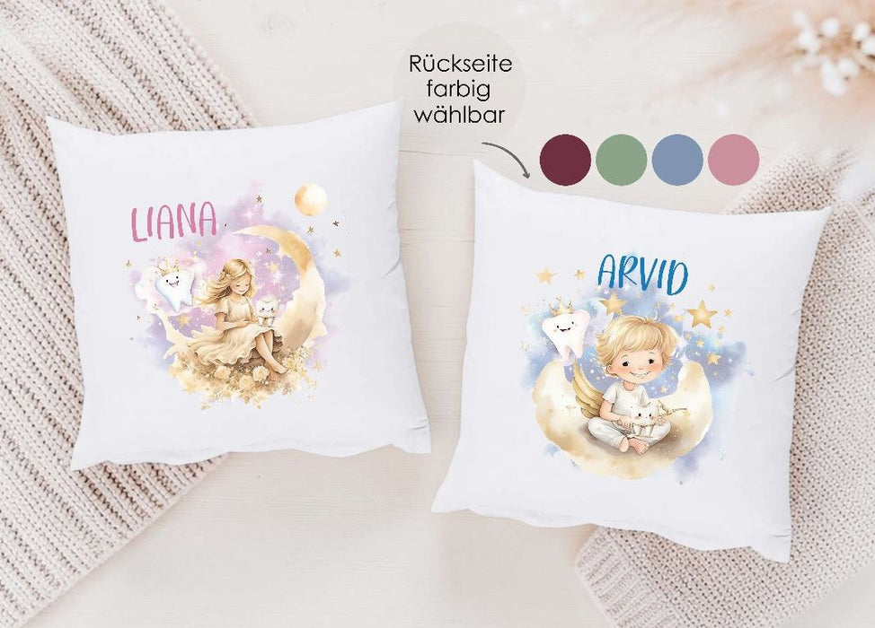 Zahnfeekissen personalisiert für Kinder – mit Namen - Jungen - CreativMade