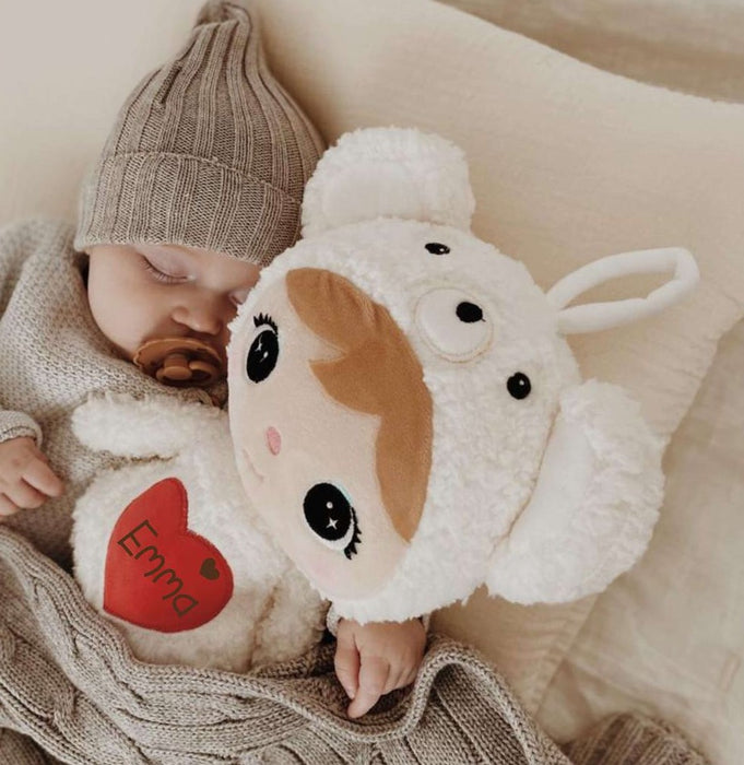 Personalisierbarer Eisbär – 50 cm Kuscheltier Plüschtier mit Namen Geschenk für Babys & Kinde - CreativMade 
