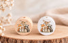 Milchzahndose Katze Holz mit Motivscheibe | DIY & Kreativbedarf 6 x 4cm Zahndose | CreativMade .