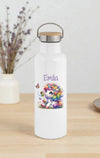 Personalisierte Kinder Trinkflasche mit Namen Einhorn – Edelstahl Thermosflasche auslaufsicher für Kindergarten & Schule - CreativMade