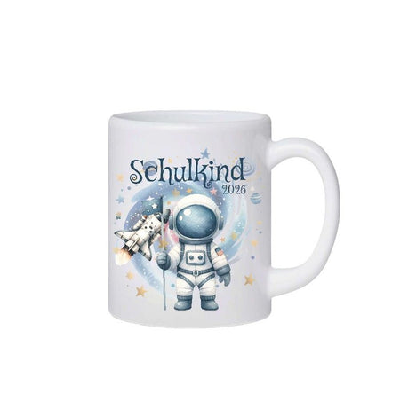 Schulkind Tasse personalisiert Astronaut Jungen Einschulungstasse mit Namen Geschenk Einschulung Erstklässler - CreativMade 
