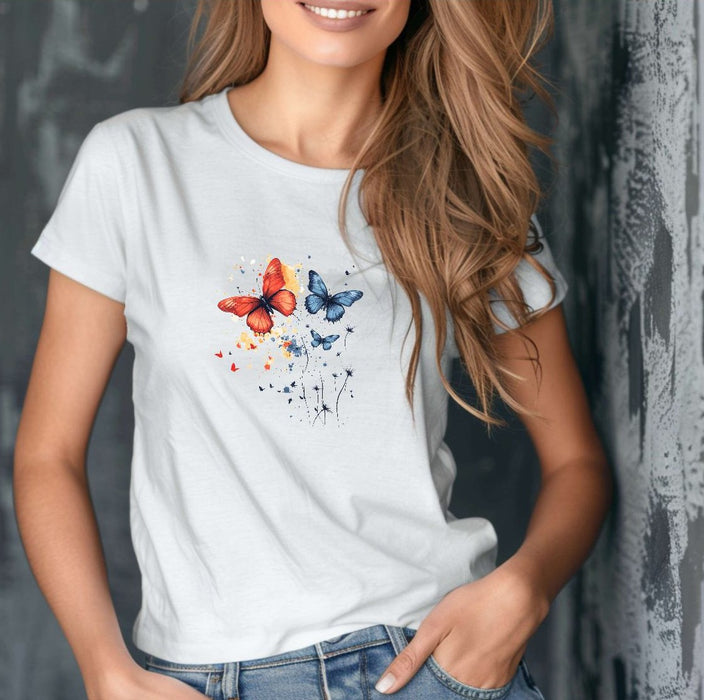 Bügelbild Schmetterling Erwachsene Aufbügelmotiv Textilaufbügler für Kleidung & Stoffe DIY Transferbild & Geschenkidee Damen - CreativMade