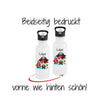 Personalisierte Trinkflasche Kinder Pirat -  Edelstahl Trinkflasche mit Name - Strohhalm Geschenk Einschulung Geburtstag - CreativMade 