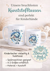 Kindertasse personalisiert mit Namen | Astronaut Jungen | Kunststoffbecher für Kindergarten, Kita & Schule | CreativMade .