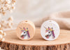 Milchzahndose Einhorn Holz mit Motivscheibe | DIY & Kreativbedarf 6 x 4cm Zahndose | CreativMade .