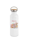 Personalisierte Kinder Trinkflasche mit Namen Waldtiere – Edelstahl Thermosflasche auslaufsicher für Kindergarten & Schule - CreativMade