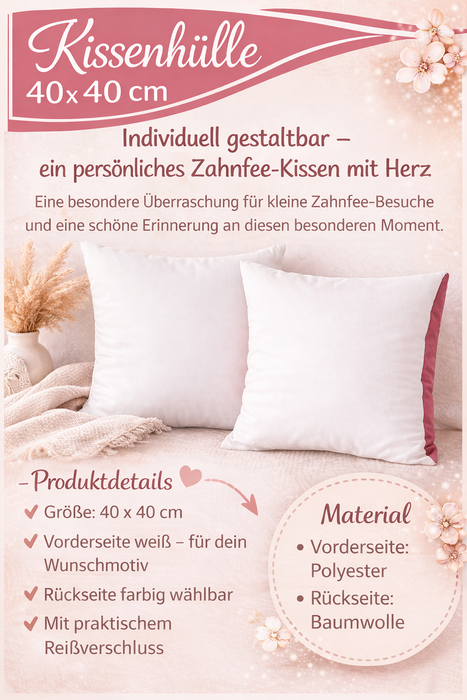 Zahnfeekissen personalisiert für Kinder – mit Namen - Jungen - CreativMade