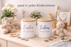 Kinder Spardose mit Name Löwe – Personalisierte Spardose für Kinder Keramik mit Bambusdeckel für Jungen oder Mädchen Waldtiere Safari Tiere Zootiere - CreativMade