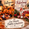 Halloween Beutel personalisiert mit Namen Kürbis Mädchen Süßigkeiten Tasche | CreativMade .