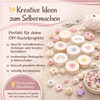 Motivperle & Motivscheibe aus Holz Regenbogen Einhorn– Bastelmaterial für Schnullerketten, Anhänger & kreative DIY-Ideen - CreativMade
