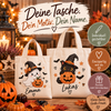 Halloween Beutel personalisiert mit Namen Kürbis Mädchen Süßigkeiten Tasche | CreativMade .