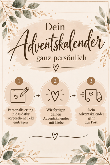 Personalisierter Adventskalender aus Holz mit Namen Pferd für Mädchen– zum Befüllen mit oder ohne Säckchen | CreativMade .