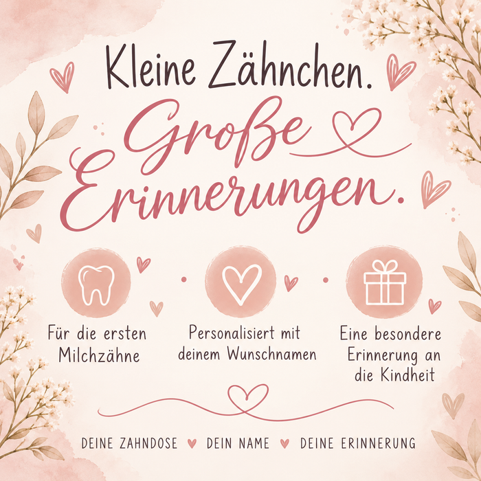 Milchzahndose Zahnfee Mädchen personalisierte Zahndose mit Namen | CreativMade .