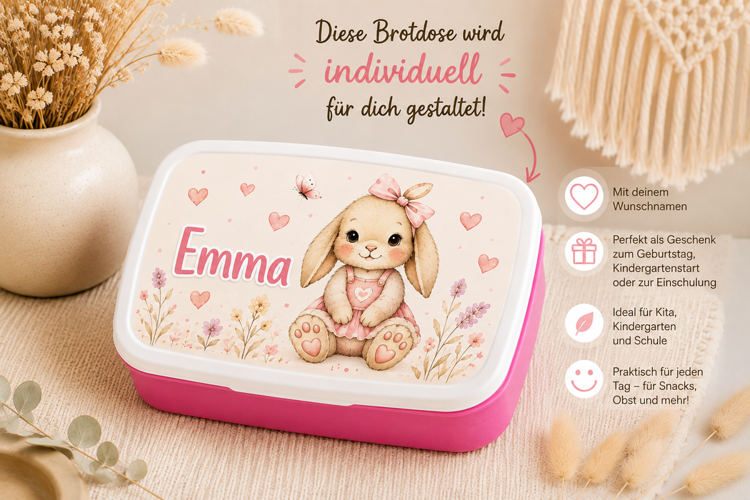 Personalisierte Brotdose mit Namen Kinder | Dinosaurier Jungen | Kindergarten| Schule | CreativMade .