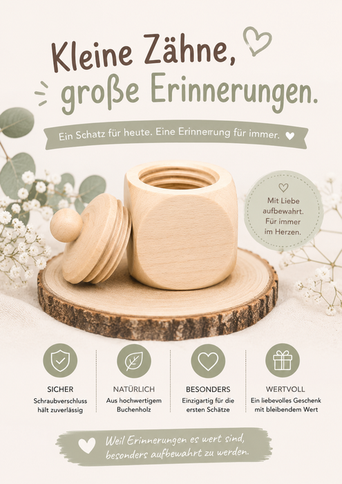 Milchzahndose Teddybär Jungen personalisierte Zahndose mit Namen - CreativMade