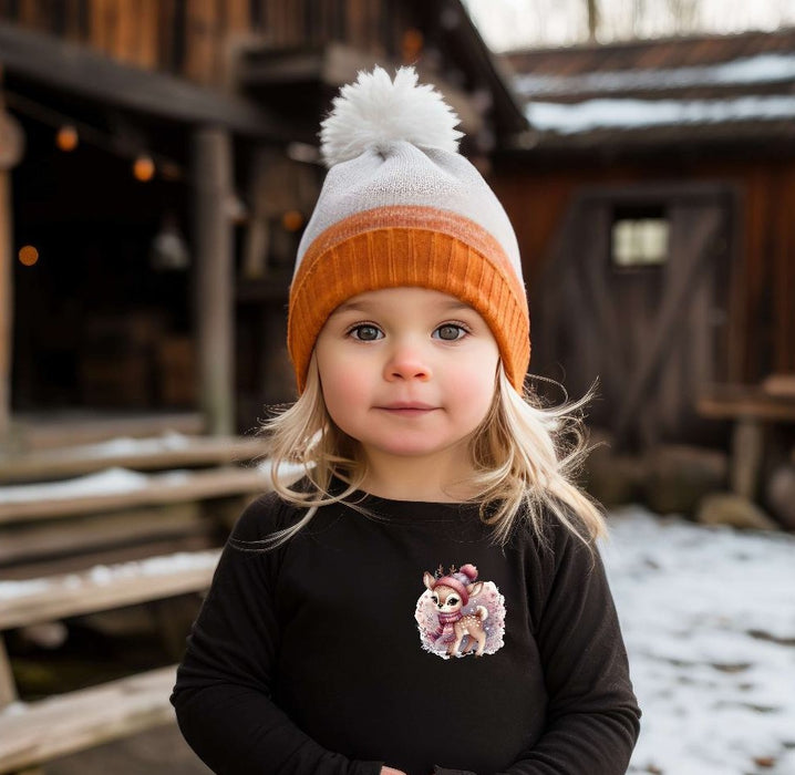 Bügelbilder für Kinder Reh – Weihnachtsmotive, Wintermotive & Herbstmotive zum Aufbügeln – DIY Textilaufbügler für Kleidung & Geschenke - CreativMade