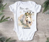 Mein erstes Weihnachten Baby-Body Pferd Mädchen – personalisiert Weihnachtsoutfit aus Baumwolle (0–18 Monate) Strampler - CreativMade 