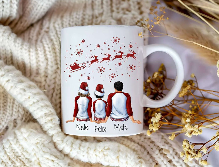 Familie Weihnachtstasse