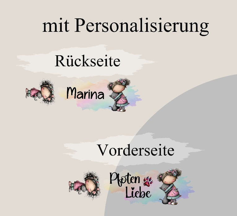 Einkaufswagenlöser personalisiert mit Namen Pfotenliebe Einkaufchip Wagenlöser Metall Schlüsselanhänger