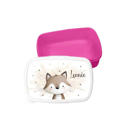 Brotdose & Trinkflasche personalisiert - Fuchs - Kinder Set mit Namen Edelstahl Trinkflasche - CreativMade 