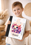 Personalisierte Zeugnismappe mit Namen Axolotl – Mappe für Schulzeugnisse A4 | Geschenk zur Einschulung Jungen - CreativMade