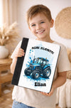 Personalisierte Zeugnismappe mit Namen Traktor – Mappe für Schulzeugnisse A4 | Geschenk zur Einschulung Jungen - CreativMade