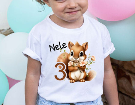 Kinder Geburtstagshirt personalisiert mit Namen Einhorn Mädchen erster Geburtstag Kinder T-Shirt Geburtstag - CreativMade