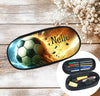 Personalisiertes Federmäppchen mit Namen Fußball Stifte-Etui Federtasche Federmappe für Erwachsene & Kinder - CreativMade