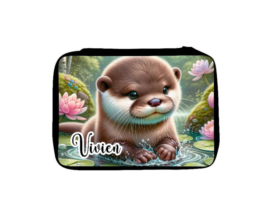 Personalisiertes Federmäppchen mit Name Otter Mädchen Geschenk Einschulung Federmappe Federpenal - CreativMade