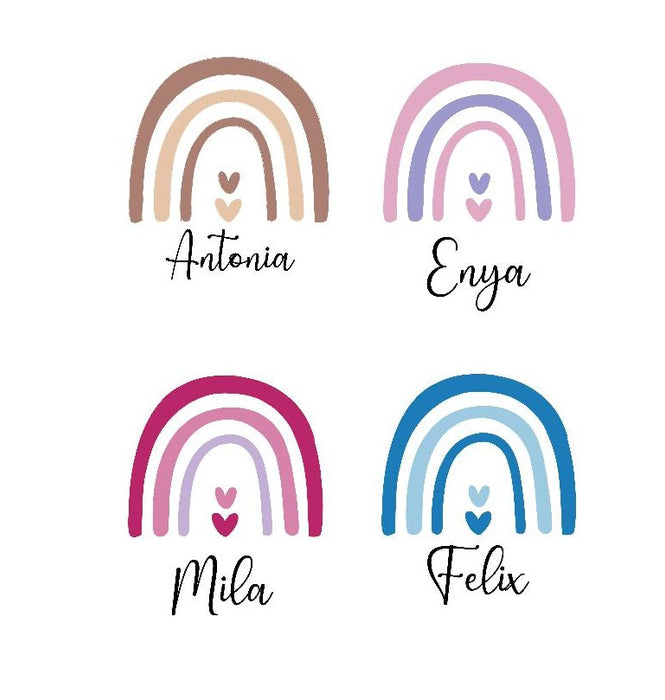 Thermoskanne personalisiert mit Namen Regenbogen Edelstahl Isolierflasche Thermoflasche Geschenkidee - CreativMade