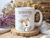 Einschulungstasse Reh mit Name Personalisierte Schulkind Tasse Mädchen - CreativMade