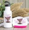 Kindergarten Set personalisiert Reh – Rucksack, Trinkflasche & Brotdose mit Namen Kitakind - CreativMade 