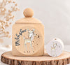 Milchzahndose Waldtiere Holz mit Motivscheibe | DIY & Kreativbedarf 6 x 4cm Zahndose | CreativMade .