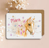 Kinder Tischset personalisiert mit Namen Pferd abwischbar und rutschfest Platzdeckchen Platzset  Tischunterlage - CreativMade 