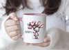 Kindertasse personalisiert mit Namen Hase Mädchen Emaille Keramik Kunststoff Geschenk - CreativMade 